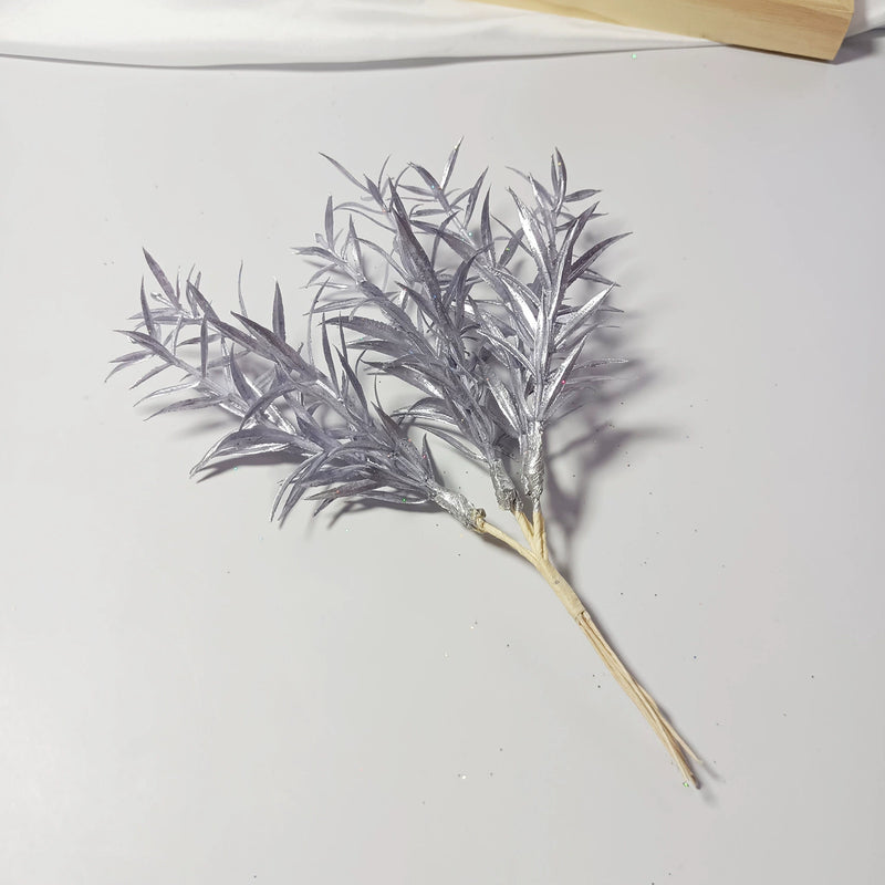Realistic Sparkle Grass Stems, 8" Small Faux Greenery Branches, Lifelike Plant Filler for Vases, Modern Home Decor, DIY Wedding Bouquets & Floral Crafts