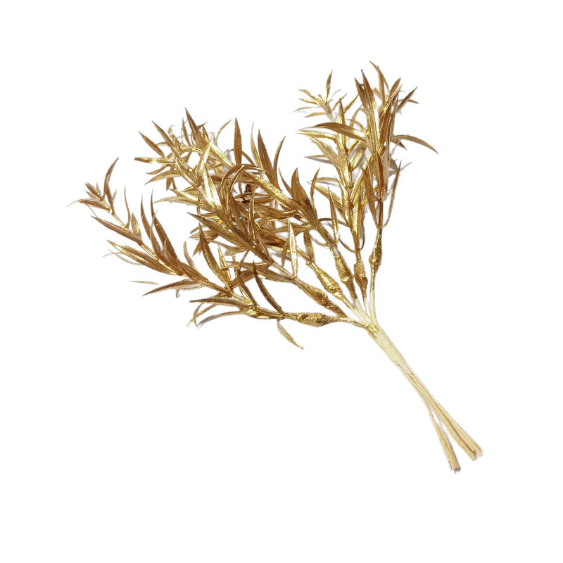 Realistic Sparkle Grass Stems, 8" Small Faux Greenery Branches, Lifelike Plant Filler for Vases, Modern Home Decor, DIY Wedding Bouquets & Floral Crafts