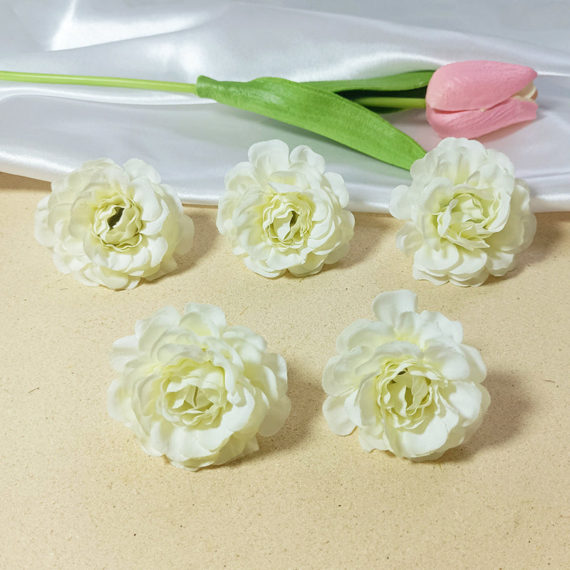 10-Pack Realistic Hydrangea Flower Heads, 2-Inch Faux Floral Blooms for DIY Crafts, Wedding Decor, Bouquets, Wreaths, Bulk & Home Arrangements