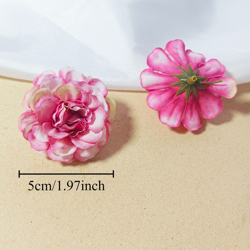10-Pack Realistic Hydrangea Flower Heads, 2-Inch Faux Floral Blooms for DIY Crafts, Wedding Decor, Bouquets, Wreaths, Bulk & Home Arrangements