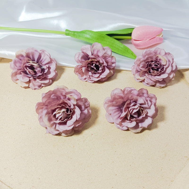 10-Pack Realistic Hydrangea Flower Heads, 2-Inch Faux Floral Blooms for DIY Crafts, Wedding Decor, Bouquets, Wreaths, Bulk & Home Arrangements