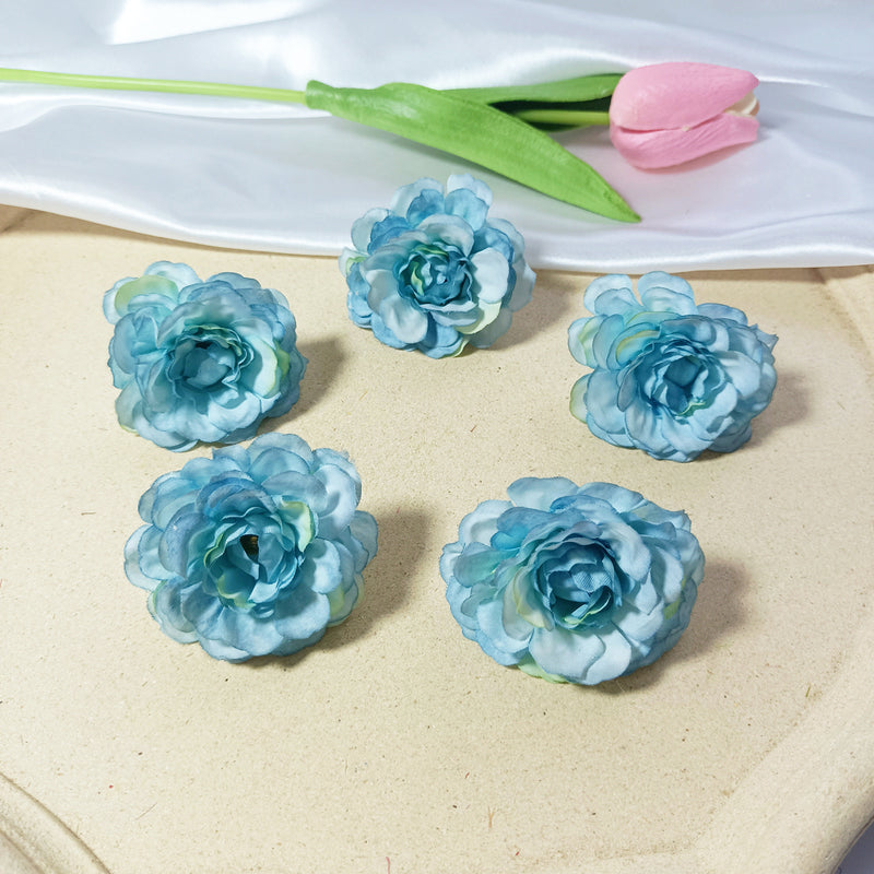 10-Pack Realistic Hydrangea Flower Heads, 2-Inch Faux Floral Blooms for DIY Crafts, Wedding Decor, Bouquets, Wreaths, Bulk & Home Arrangements