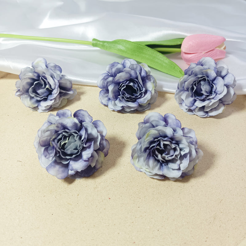 10-Pack Realistic Hydrangea Flower Heads, 2-Inch Faux Floral Blooms for DIY Crafts, Wedding Decor, Bouquets, Wreaths, Bulk & Home Arrangements