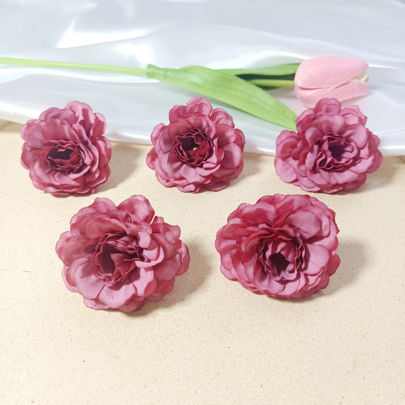 10-Pack Realistic Hydrangea Flower Heads, 2-Inch Faux Floral Blooms for DIY Crafts, Wedding Decor, Bouquets, Wreaths, Bulk & Home Arrangements