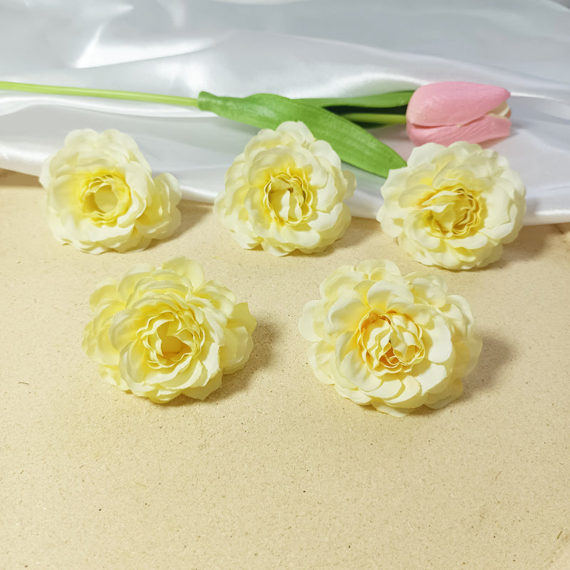 10-Pack Realistic Hydrangea Flower Heads, 2-Inch Faux Floral Blooms for DIY Crafts, Wedding Decor, Bouquets, Wreaths, Bulk & Home Arrangements