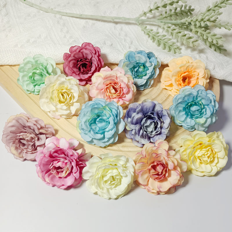 10-Pack Realistic Hydrangea Flower Heads, 2-Inch Faux Floral Blooms for DIY Crafts, Wedding Decor, Bouquets, Wreaths, Bulk & Home Arrangements
