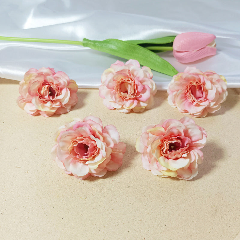 10-Pack Realistic Hydrangea Flower Heads, 2-Inch Faux Floral Blooms for DIY Crafts, Wedding Decor, Bouquets, Wreaths, Bulk & Home Arrangements