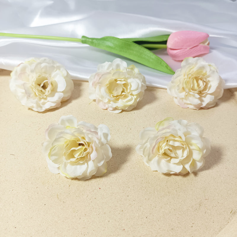 10-Pack Realistic Hydrangea Flower Heads, 2-Inch Faux Floral Blooms for DIY Crafts, Wedding Decor, Bouquets, Wreaths, Bulk & Home Arrangements