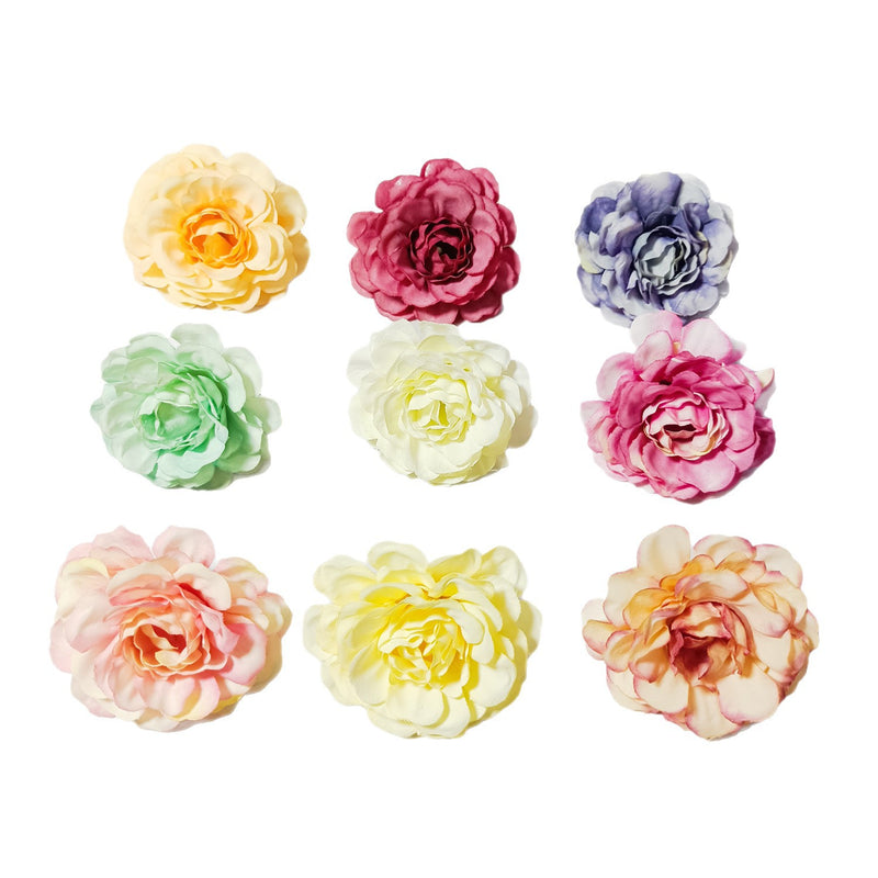 10-Pack Realistic Hydrangea Flower Heads, 2-Inch Faux Floral Blooms for DIY Crafts, Wedding Decor, Bouquets, Wreaths, Bulk & Home Arrangements