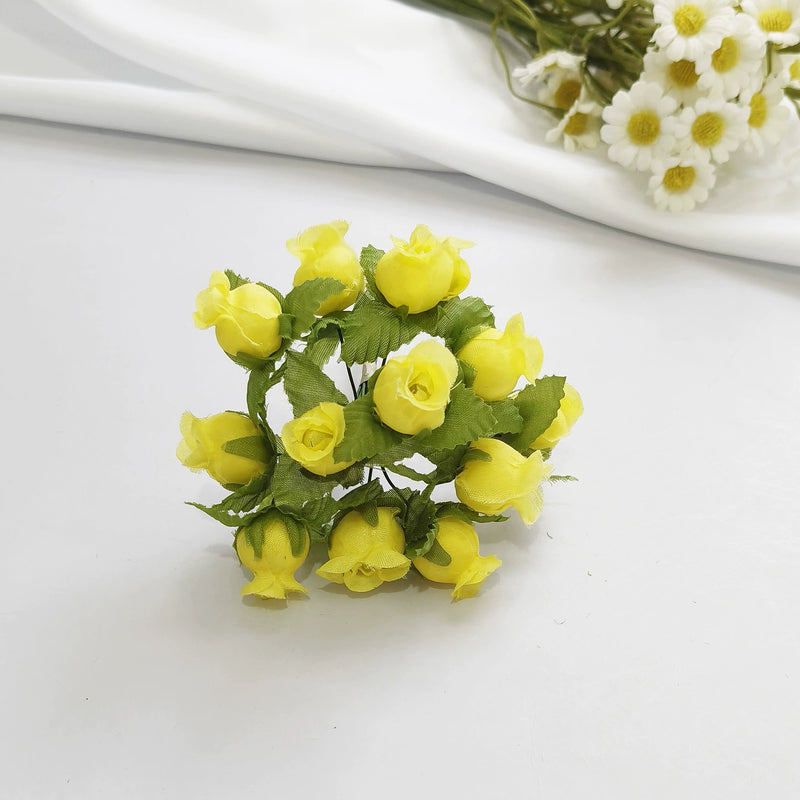 12-Stem Mini Pomegranate Flower Bouquet, Realistic 1" Faux Blooms, Lifelike Accent for DIY Crafts, Wedding Decor, Vase Filler, Farmhouse Home Decor