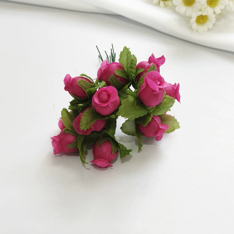 12-Stem Mini Pomegranate Flower Bouquet, Realistic 1" Faux Blooms, Lifelike Accent for DIY Crafts, Wedding Decor, Vase Filler, Farmhouse Home Decor