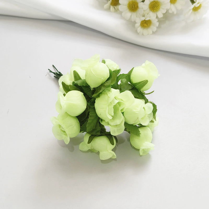 12-Stem Mini Pomegranate Flower Bouquet, Realistic 1" Faux Blooms, Lifelike Accent for DIY Crafts, Wedding Decor, Vase Filler, Farmhouse Home Decor