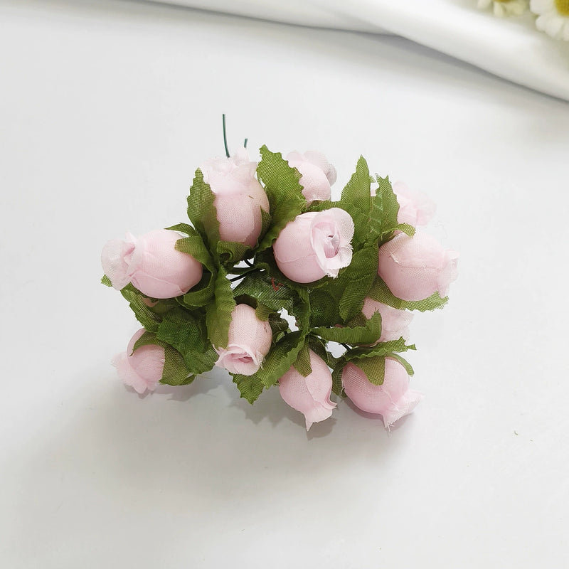 12-Stem Mini Pomegranate Flower Bouquet, Realistic 1" Faux Blooms, Lifelike Accent for DIY Crafts, Wedding Decor, Vase Filler, Farmhouse Home Decor
