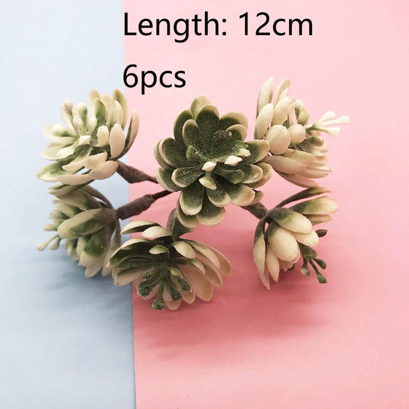 4-Inch Lifelike Floral Stem Pick, Mini Faux Flower Branch for DIY Wedding Corsages, Boutonnieres, Wreath Accents & Vase Filler Decor