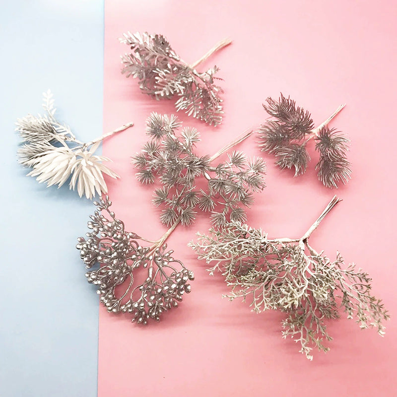 4-Inch Lifelike Floral Stem Pick, Mini Faux Flower Branch for DIY Wedding Corsages, Boutonnieres, Wreath Accents & Vase Filler Decor