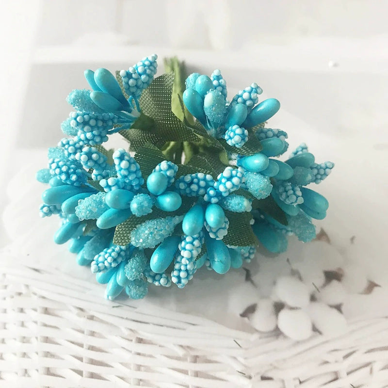 12-Stem Faux Berry Picks Bunch, 3.5" Realistic Mini Berry Clusters with Leaves for DIY Wreaths, Wedding Decor, Vase Filler & Holiday Crafts