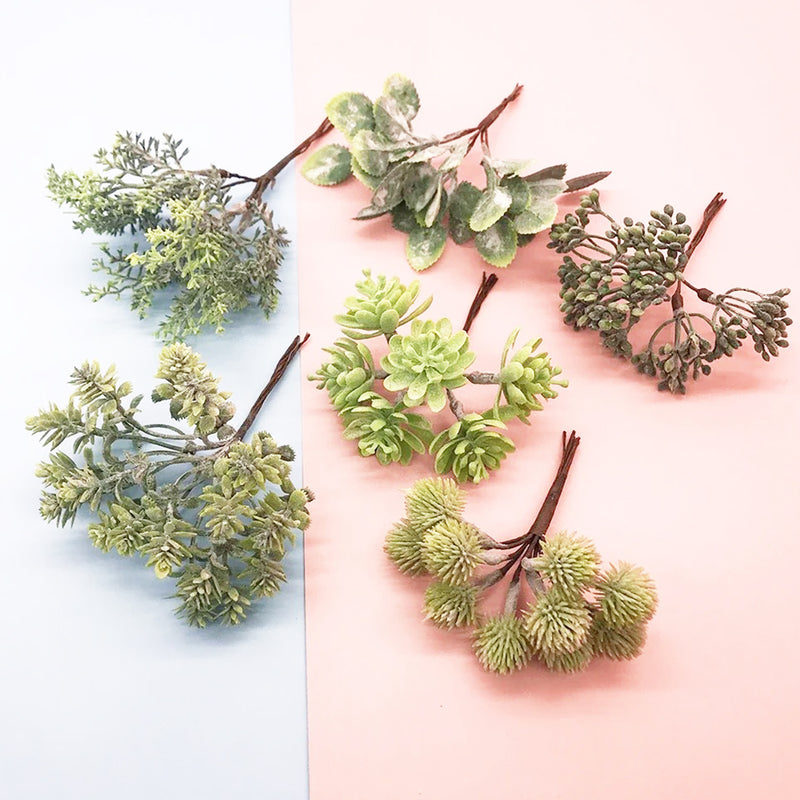 6 & 8-Inch Realistic Faux Greenery Picks, Lifelike Artificial Plant Stems for DIY Wedding Corsages, Wreaths, Vase Filler & Home Decor