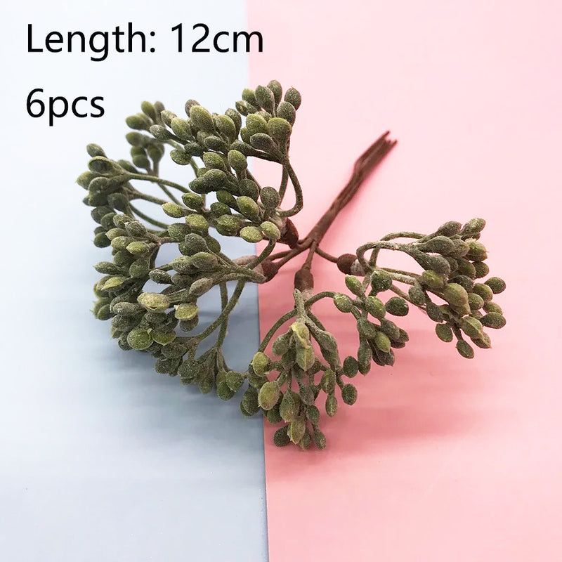 6 & 8-Inch Realistic Faux Greenery Picks, Lifelike Artificial Plant Stems for DIY Wedding Corsages, Wreaths, Vase Filler & Home Decor