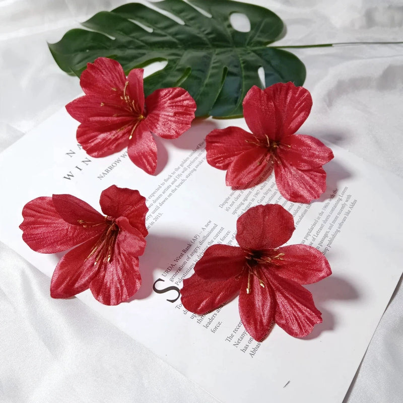 3-Inch Realistic Lily Flower Heads, Bulk Faux Lilies for DIY Wedding Crafts, Boutonnières, Corsages, Elegant Home & Event Decor