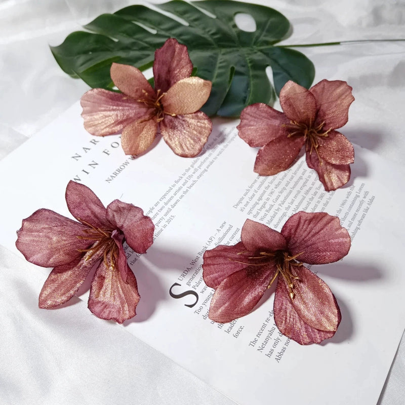 3-Inch Realistic Lily Flower Heads, Bulk Faux Lilies for DIY Wedding Crafts, Boutonnières, Corsages, Elegant Home & Event Decor