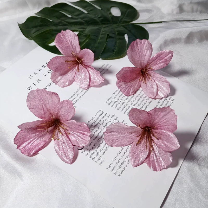 3-Inch Realistic Lily Flower Heads, Bulk Faux Lilies for DIY Wedding Crafts, Boutonnières, Corsages, Elegant Home & Event Decor