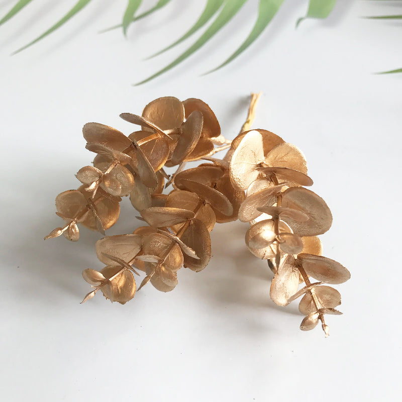 Faux Silver Dollar Eucalyptus Stems, 5.5" Small Money Plant Leaf Picks, Realistic Greenery for Bud Vase Filler, Wedding Decor & DIY Crafts