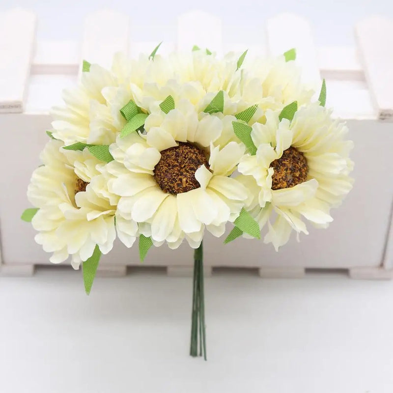 4.5" Silk Chrysanthemum Flower Heads, Lifelike Faux Mums for DIY Crafts, Wedding Bouquets & Wreaths, Bulk Artificial Flowers for Home Decor & Events