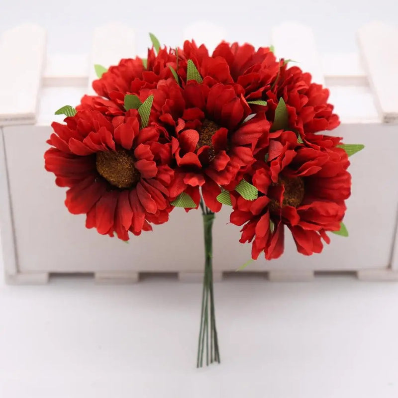 4.5" Silk Chrysanthemum Flower Heads, Lifelike Faux Mums for DIY Crafts, Wedding Bouquets & Wreaths, Bulk Artificial Flowers for Home Decor & Events