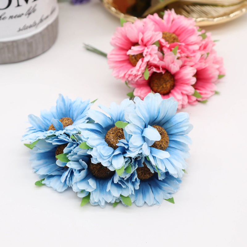 4.5" Silk Chrysanthemum Flower Heads, Lifelike Faux Mums for DIY Crafts, Wedding Bouquets & Wreaths, Bulk Artificial Flowers for Home Decor & Events