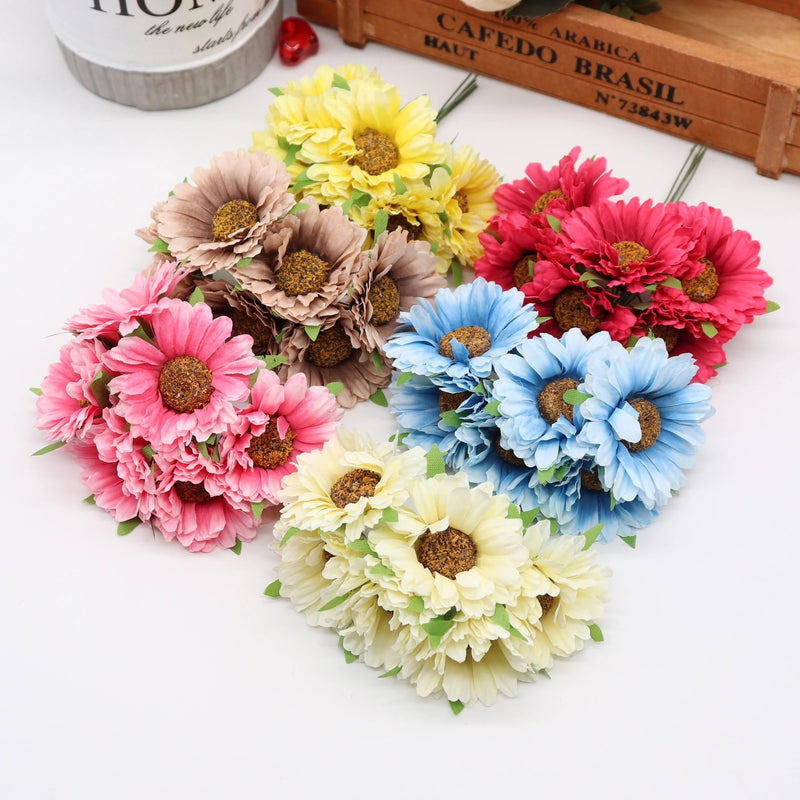4.5" Silk Chrysanthemum Flower Heads, Lifelike Faux Mums for DIY Crafts, Wedding Bouquets & Wreaths, Bulk Artificial Flowers for Home Decor & Events