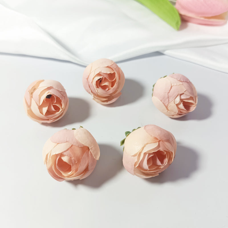 1-Inch Mini Rose Buds, Bulk Small Faux Tea Roses, Lifelike Artificial Flowers for DIY Crafts, Wedding Corsages, Boutonnieres & Home Decor