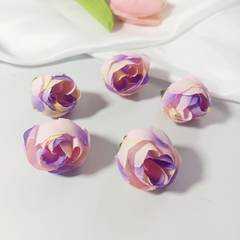 1-Inch Mini Rose Buds, Bulk Small Faux Tea Roses, Lifelike Artificial Flowers for DIY Crafts, Wedding Corsages, Boutonnieres & Home Decor