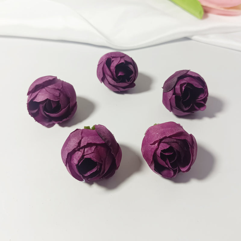 1-Inch Mini Rose Buds, Bulk Small Faux Tea Roses, Lifelike Artificial Flowers for DIY Crafts, Wedding Corsages, Boutonnieres & Home Decor