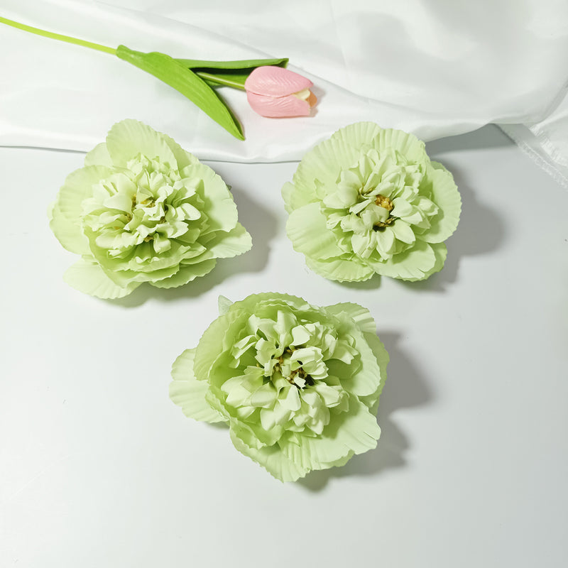 10 Pcs Lush 4" Silk Peony Flower Heads, Cream White Faux Peonies for DIY Wedding Bouquets, Centerpieces, Home Decor & Floral Crafts