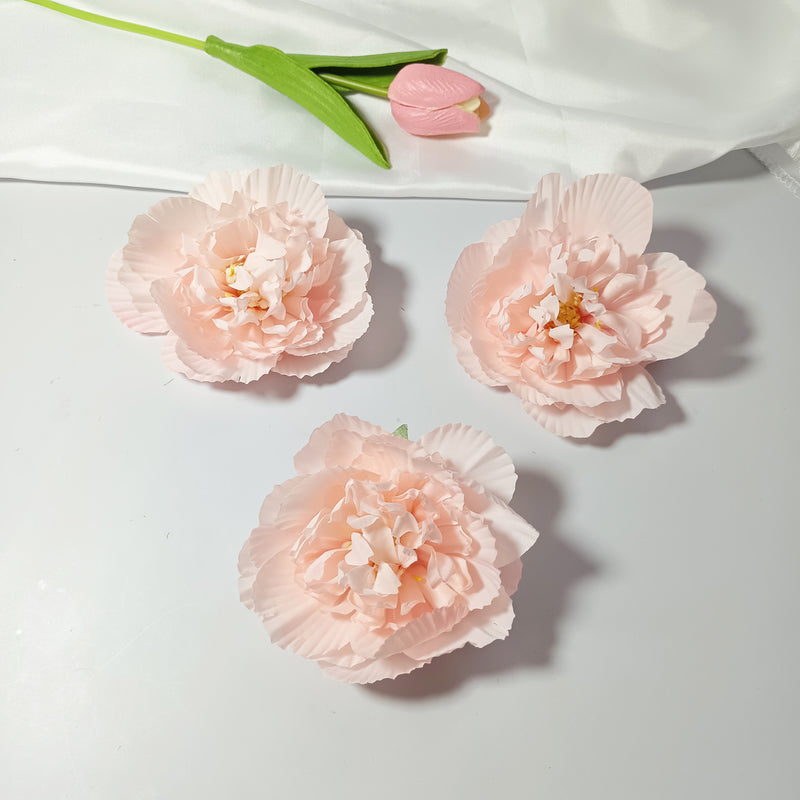 10 Pcs Lush 4" Silk Peony Flower Heads, Cream White Faux Peonies for DIY Wedding Bouquets, Centerpieces, Home Decor & Floral Crafts