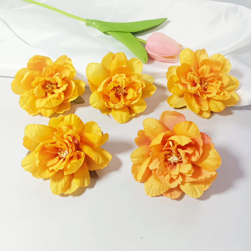 Realistic Faux Peony Flower Heads, 10 Pack, 3" Silk Flowers for DIY Crafts, Wedding Decor, Home & Event Centerpieces, Allergy & Pet Safe