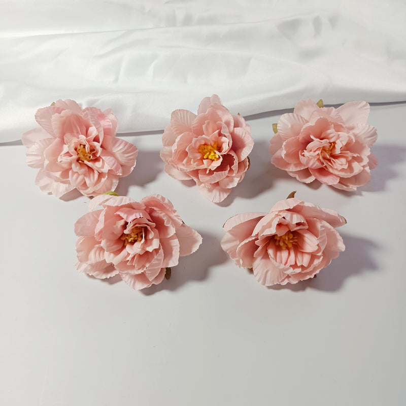 Realistic Faux Peony Flower Heads, 10 Pack, 3" Silk Flowers for DIY Crafts, Wedding Decor, Home & Event Centerpieces, Allergy & Pet Safe