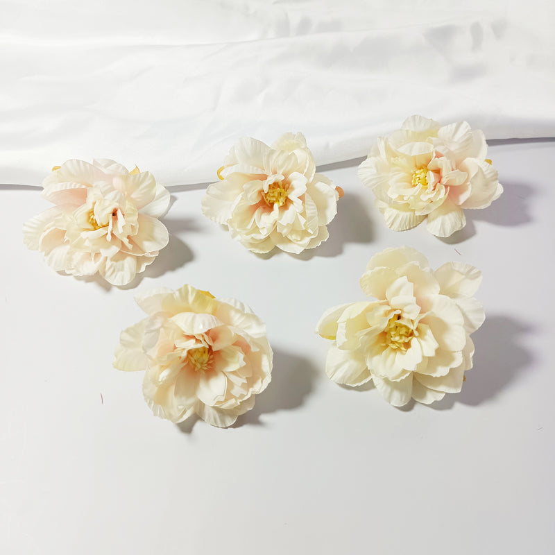 Realistic Faux Peony Flower Heads, 10 Pack, 3" Silk Flowers for DIY Crafts, Wedding Decor, Home & Event Centerpieces, Allergy & Pet Safe
