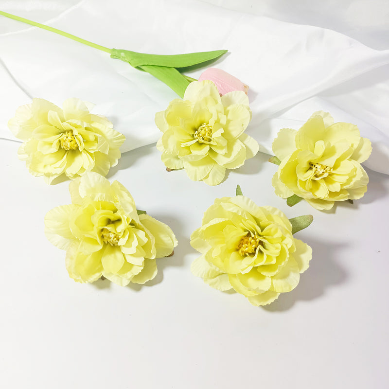 Realistic Faux Peony Flower Heads, 10 Pack, 3" Silk Flowers for DIY Crafts, Wedding Decor, Home & Event Centerpieces, Allergy & Pet Safe