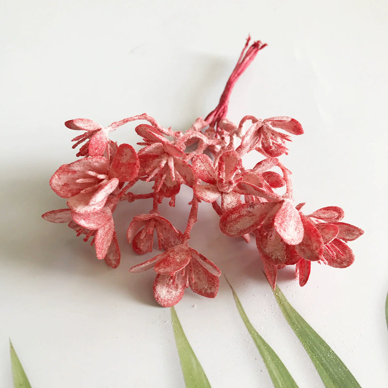 Faux Pine Mist Greenery Stems, 6.5" Realistic Frosted Leaf Picks for DIY Wedding Bouquets, Wreaths, Corsages & Vase Filler, Bulk Floral Supplies