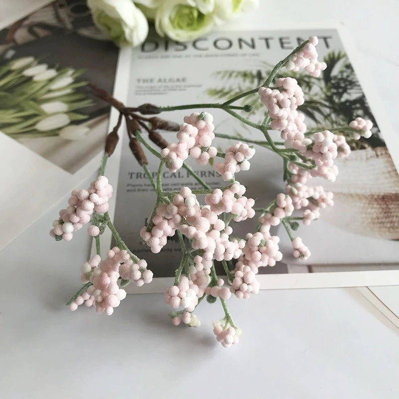 Frosted Faux Baby's Breath Stems, 6.5" Realistic Gypsophila Picks, Small Filler Flowers for DIY Bouquets, Wedding Decor, Vase Arrangements & Crafts