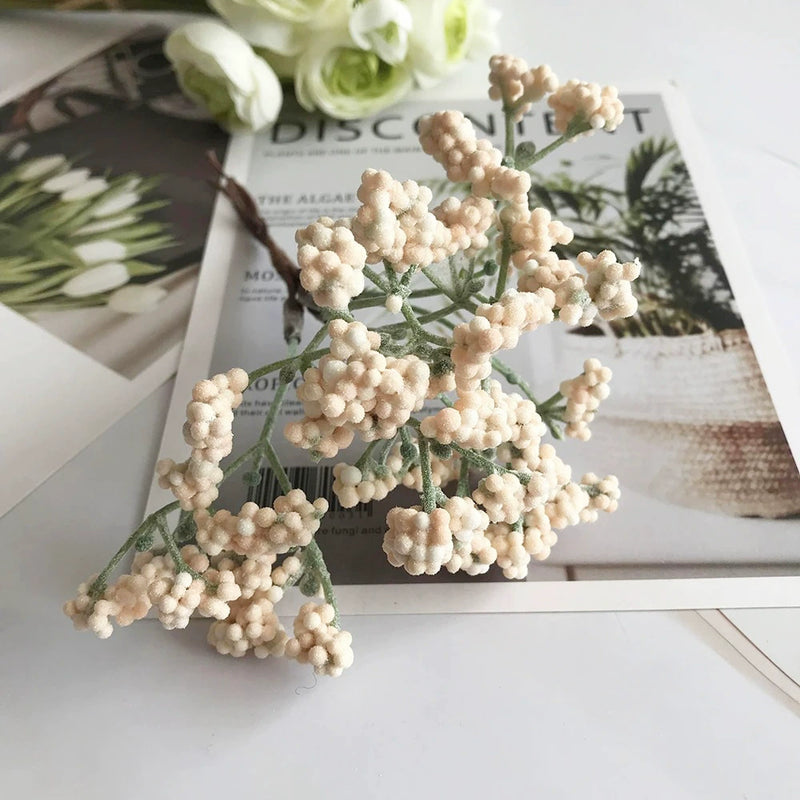 Frosted Faux Baby's Breath Stems, 6.5" Realistic Gypsophila Picks, Small Filler Flowers for DIY Bouquets, Wedding Decor, Vase Arrangements & Crafts