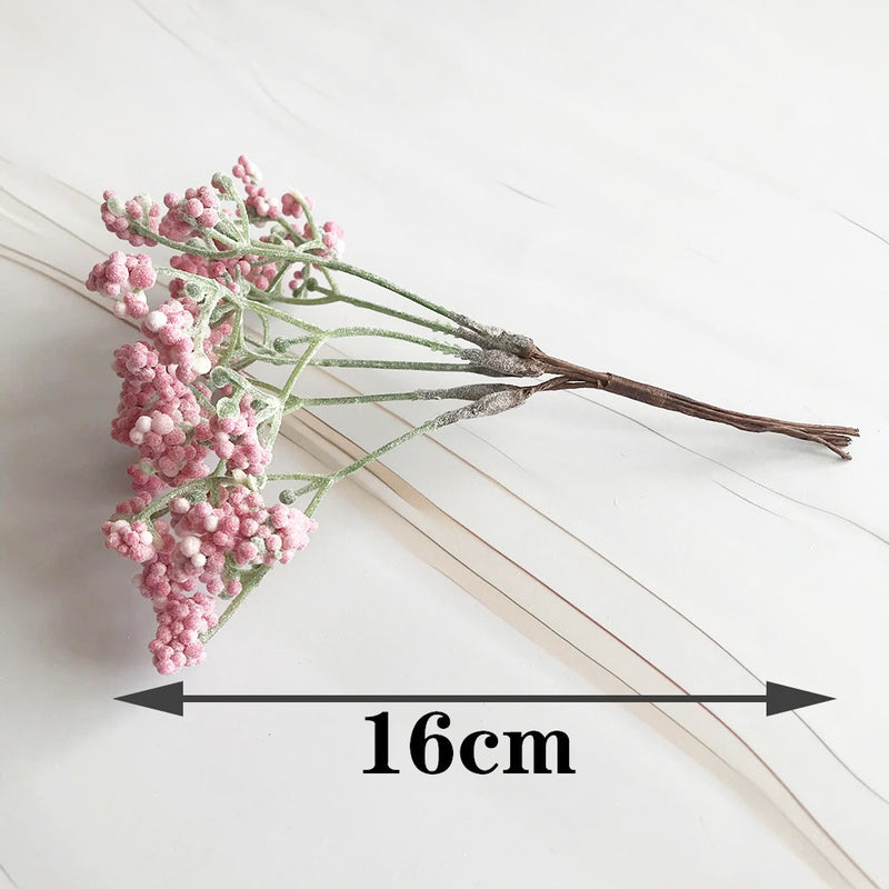 Frosted Faux Baby's Breath Stems, 6.5" Realistic Gypsophila Picks, Small Filler Flowers for DIY Bouquets, Wedding Decor, Vase Arrangements & Crafts