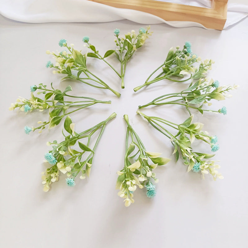 Artificial Baby's Breath Picks, 4.5" Small Faux Gypsophila Stems, Lifelike Filler Flowers for DIY Wedding Corsages, Wreaths & Home Decor, Bulk Options