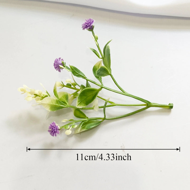 Artificial Baby's Breath Picks, 4.5" Small Faux Gypsophila Stems, Lifelike Filler Flowers for DIY Wedding Corsages, Wreaths & Home Decor, Bulk Options