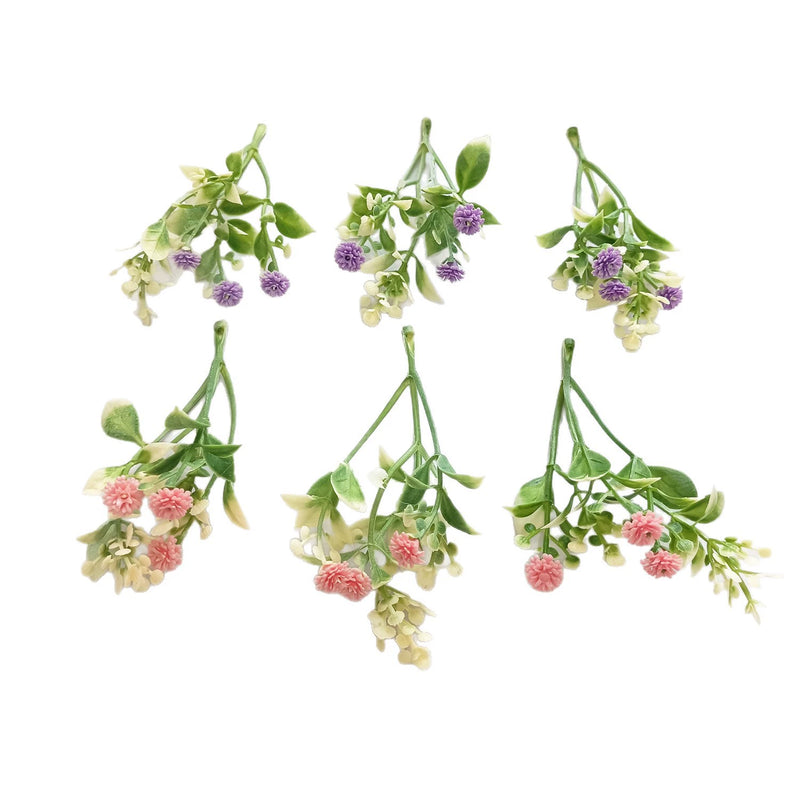 Artificial Baby's Breath Picks, 4.5" Small Faux Gypsophila Stems, Lifelike Filler Flowers for DIY Wedding Corsages, Wreaths & Home Decor, Bulk Options