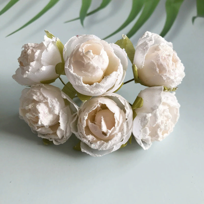 3" Realistic Silk Rose Heads, Dusty Tones Faux Flowers for DIY Wedding Bouquets, Crafts, Home Decor, Centerpieces, Bulk Wholesale Available