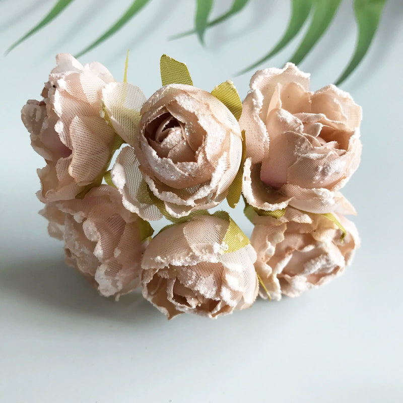 3" Realistic Silk Rose Heads, Dusty Tones Faux Flowers for DIY Wedding Bouquets, Crafts, Home Decor, Centerpieces, Bulk Wholesale Available