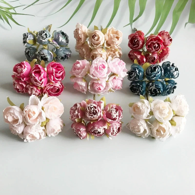 3" Realistic Silk Rose Heads, Dusty Tones Faux Flowers for DIY Wedding Bouquets, Crafts, Home Decor, Centerpieces, Bulk Wholesale Available