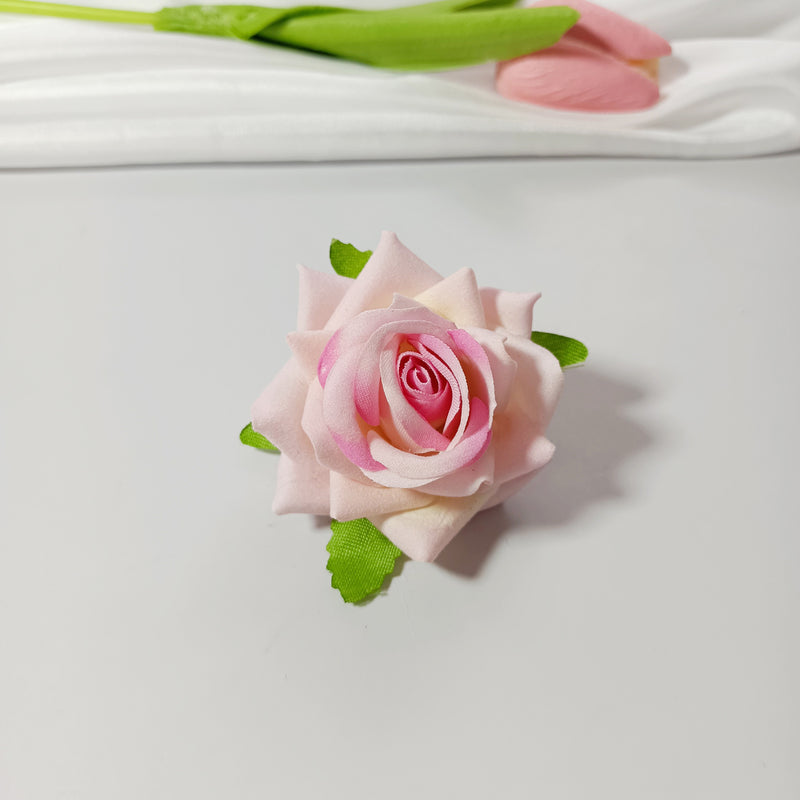 Bulk Velvet Rose Heads, 2-Inch Lifelike Faux Flowers for DIY Wedding Centerpieces, Corsages, Home Decor & Floral Crafts, Richly Textured Artificial Roses